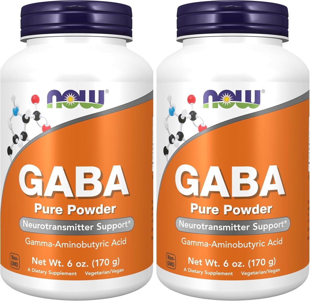עכשיו תוספים, GABA (Gamma-Aminobutyric Acid) אבקה, תמיכה נוירוטרנסמיטר *, 6-Ounce (Pack of 2)