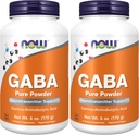ملحقات الآن، GABA (Gamma-Aminobutyric Acid) Powder, Neurotransmitter Support*, 6-Ounce (Pack of 2)