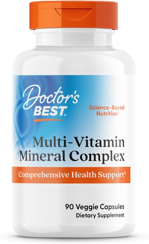 Doktorlar Best Multi-Vitamin Mineral Kompleksi, Kapsamlı Sağlık Desteği, Non-GMO, Gluten Free, Vegan 90 Veggie Capsules