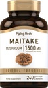 Piping Rock Maitake Pilzextrakt | 1600mg | 240 Kapseln | Kräuterergänzung | Non-GMO, Glutenfrei