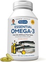 ANDREW LESSMAN Essential Omega-3 Orange - 360 Softgels - Ultra-Pure, høy styrke Omega-3 oljer. Høy DHA, ingen mage-upset, ingen kontaminanter, ingen Mercury. Små lett å svelge Softgels