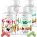 Daily Fruits and Veggies Supplement - 360 Capsules for 60 Days, Non GMO & Gluten Free Superfood with Natural Vitamins - Powered by Plants, 4-Pack