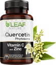B'LEAF NATURE Quercetin Phytosome, 120 캡슐 - 비타민 C와 아연을 가진 1000mg 높은 흡수 Quercetin - 면역, 에너지, 뇌 및 계절 지원을 위한 비 GMO 채식 Quercetin 보충교재