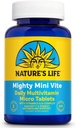 Nature's Life Mighty Mini Vite - Multivitamine quotidienne pour les femmes et les hommes - Complexe Vitamine D et B - Immunity and Energy Metabolism Support - Lab Verified - 120 Serviettes, 240 Micro Comprimés