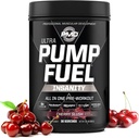 PMD Sports Pump Fuel Ultra Insanity - Premium Pre Workout Powder & Muscle Pump, Greater Focus, Endurance & Recovery, Premium Creatine, Arginine & Beta Alanine - Cherry Slush (30 Servings)