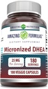 Amazing Formulas Micronized DHEA 25mg 180 Veggie Capsules Papildinājums 