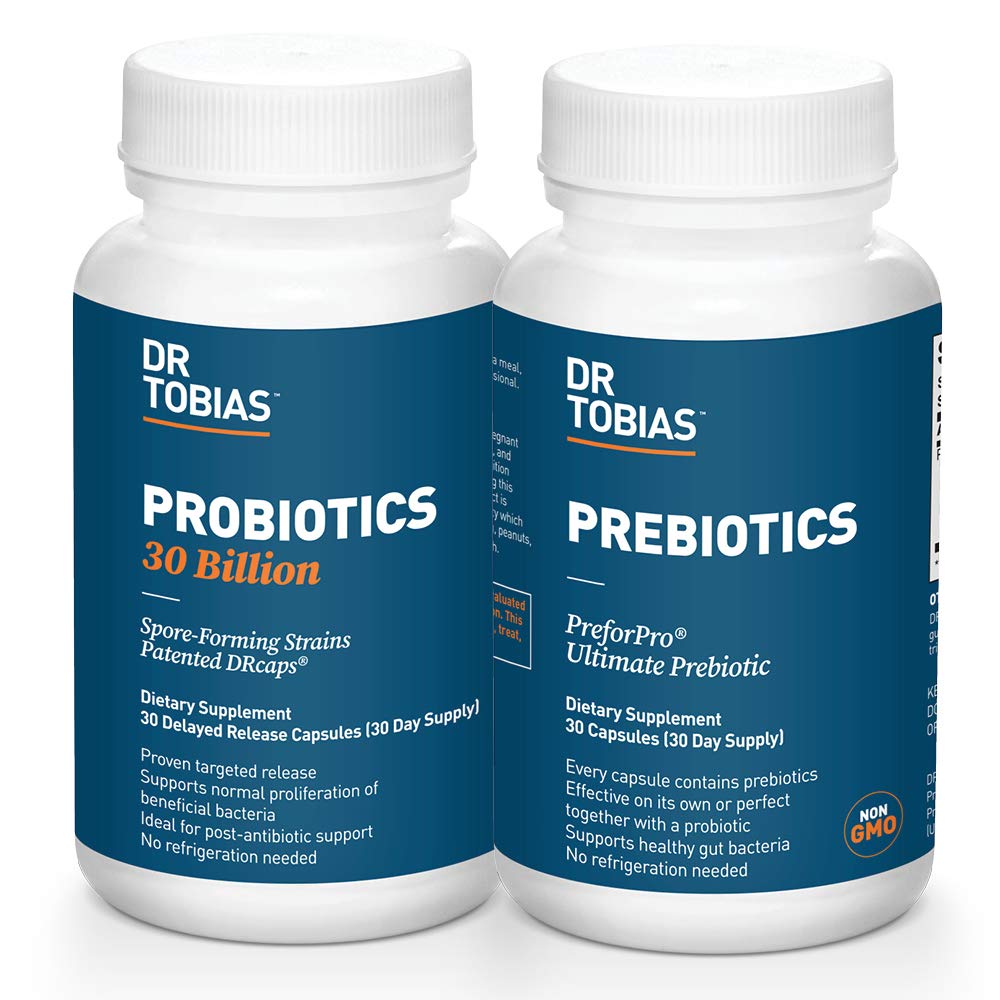 Dr. Tobias Probiotics 30 Billion & Prebiotics Supporting Digestion & Gut Health