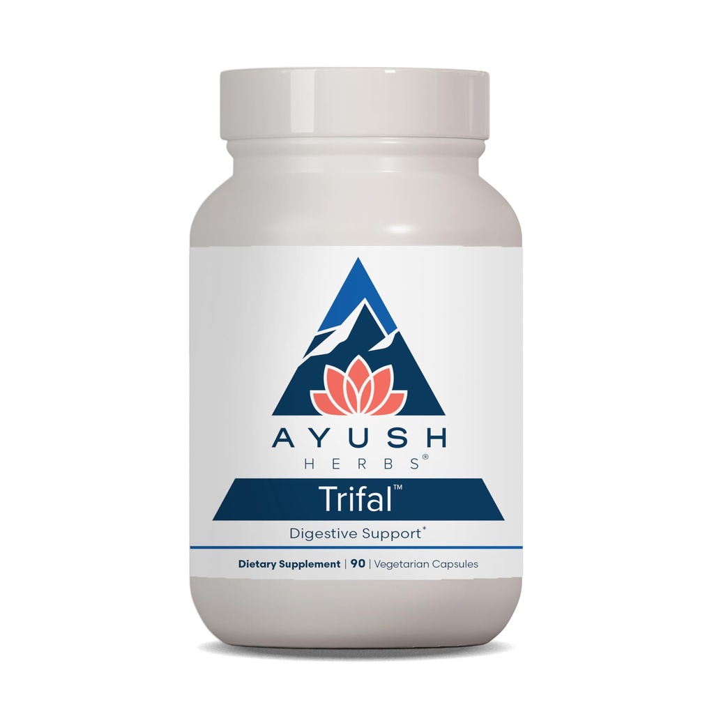 Ayush Herbs Trifal Digestive Support with Amla - Triphala Supplement for Women & Men, Promotes Balanced Digestion, Antioxidant Rich, Made with Organic Ingredients - 90 Servings