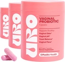 O Positiv URO Probiotics for Women pH Balance with Prebiotics & Lactobacillus Probiotic Blend - Vaginal Health Supplement - Suspertu Vaginal Odor & Vaginal Flora, 60 Count (Pack of 3)