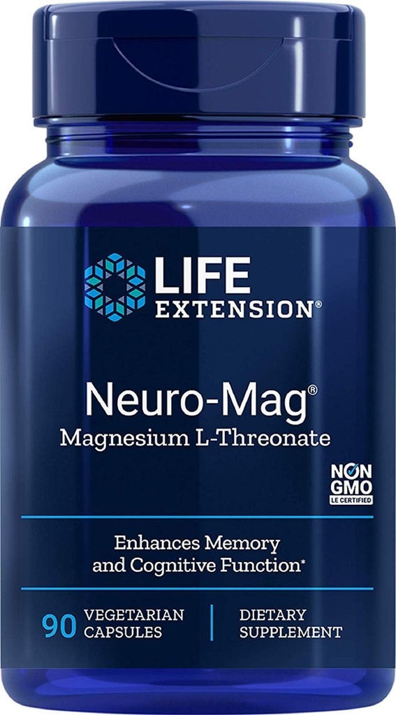Life Extension - Neuro-Mag, Magnesium L-Threonate Dietary תוסף 90 קפסולות
