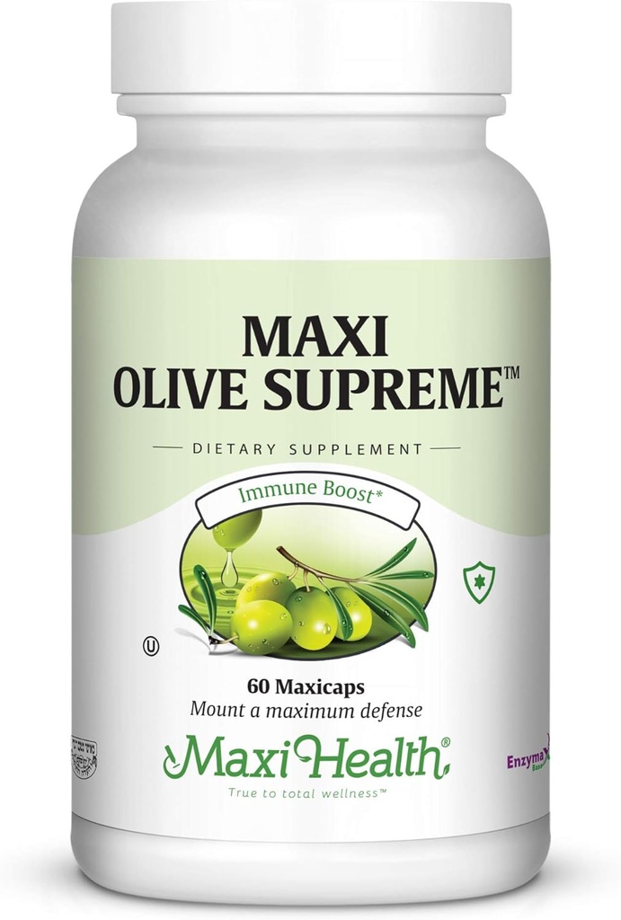 Maxi Health Olive Tối cao - Ô-liu Trích dẫn- Immune Booster - 60 Capsules - Kosher