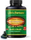 La vida de Fortune Multivitamin i Mineal suplementari, el codi font d'Energia Natural per als homes i dones, amb superfood Greens, Amino àcids, Enzymes, High Potència Pintamina A, C, D, EB12, 180 Tab