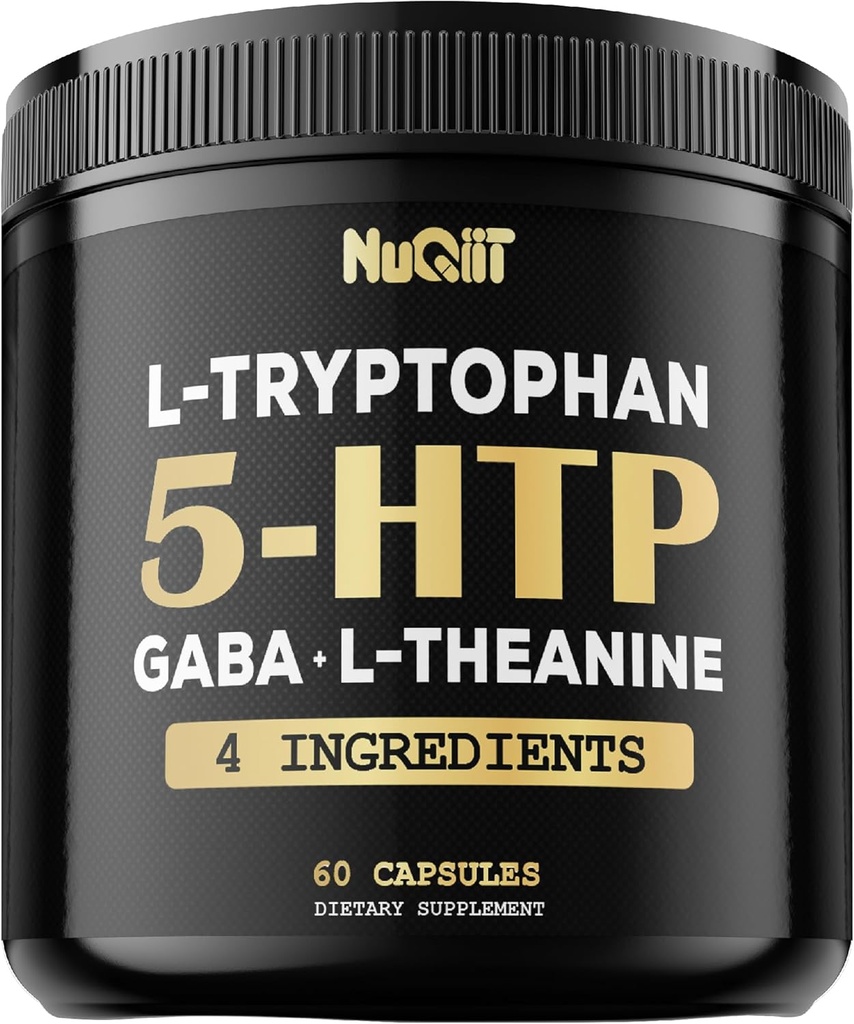 5 HTP 200mg GABA 500mg L-Theanine 200mg L-Tryptophan 100mg Tryptophan - Support Brain, Circulation Health, Concentration & Rest Well - 1 ay - 4in1 Premium mix