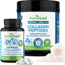 ForestLeaf Colagen Supplements Bundle - 2- in-1 Zhydrolizowane Colagen Peptydes Proszek i Collagen Pigułki - Kolagen z karmieniem trawy dla kobiet i Kolagen dla mężczyzn