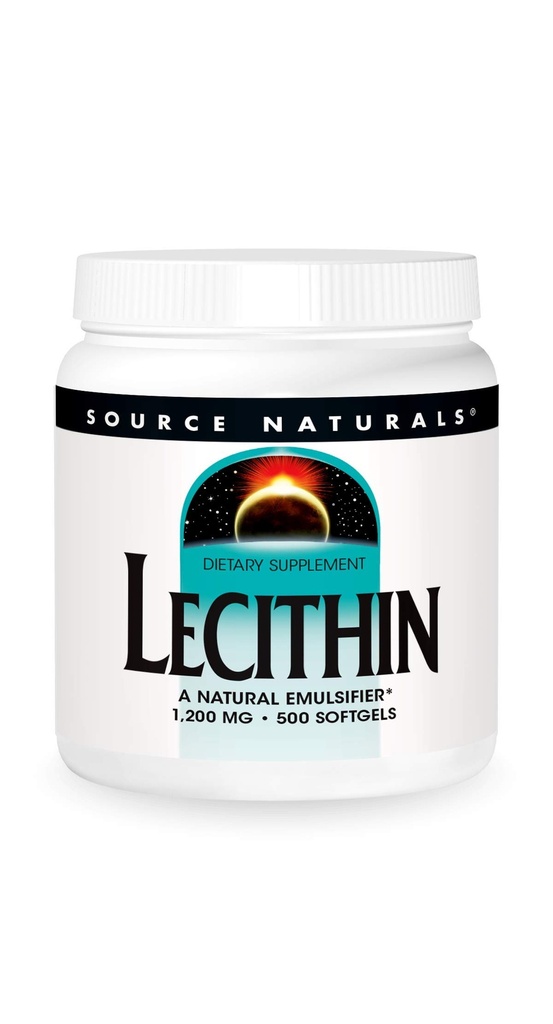 Source Naturals Lecithin 1200 mg, A Natural Emulsifier - 500 Softgels