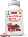 ANDREW LESSMAN Cranberry Beneficios - 180 cápsulas - Apoio Bladder, Kidney e Urinary Tract Health. Extraccións estandarizadas de alta potencia de froitas cranberry, pequenas cápsulas doadas de Swallow