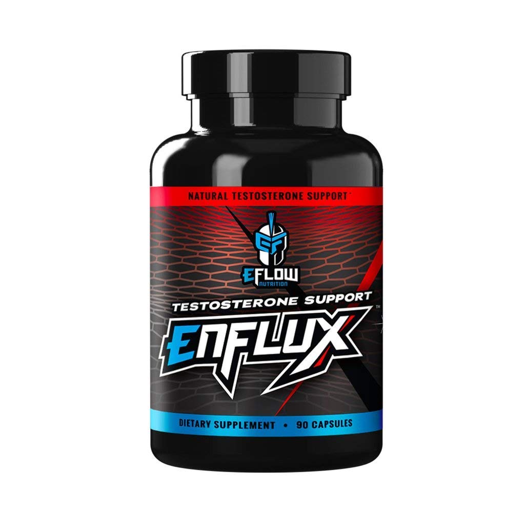 eFlow Nutrition Enflux Natural T Support with KSM-66 Ashwagandha - Supplement to Support Lean Body Mass for Men and Women - Fenugreek, DIM, Longjack & AstraGin - 90 Capsules (30 Day Supply)