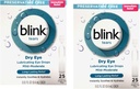 Blink Tears Preservative Free Lubricating Eye Drops, Immediate and Long-Lasting Relief for Dry Eyes, 25 Sterile Single-Use Vials, 0.01 FL OZ (0.4 mL) Each (Pack of 2)