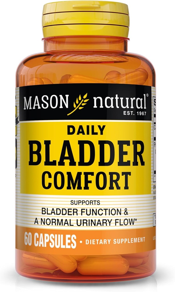 MASON NATURAL Napi húgyhólyag Comfort, 30, Day Supply with Calcium, Tökmag Seed, & Soy Germ támogatása normál húgyhólyag funkció