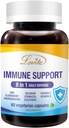 Lovita immuntámogatás 8 az 1-ben, Elderberry cink és C-vitamin, D-vitamin, Selenium & Echinacea, Andrographis, Szibériai ginseng - Immunbooster kiegészítés, 60 vegetáriánus kapszula