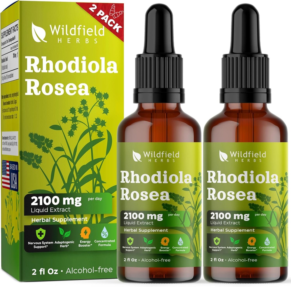 4 oz Rhodiola Rosea Supplement Rhodiola Rosea Root Tincture Drops 2100mg (Rhodiola rosea L.) Rhodiola Extract Absorbs Better Than kapsulak, 2 Hileko hornidura, 84 zerbitzu, Alkohola-Free - 2 Oz, 2 sorta