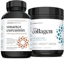 SMARTERNUTRITION Curcumin - Potency and Absorption + Smarter Skin Collagen - Triple Action Formula for Vibrant, Healthy Skin