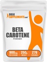 BulkSupplements.com Beta Carotene Powder - Beta Carotene Supplement, Vitamin A Supplement for Immune and Vision Support - Gluten Free, 900mg per Servering, 250g (8,8 oz) (Pack of 1)