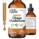 Wild & Organic Chaga Mushroom Supplement - Immune, Digestive & Energy Support - Fast Absorbing Chaga Tincture - Add to Tea Mushroom Extract Drops - Vegan, Sugar & Alcohol-Free - 4 fl oz