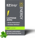 Energy Supplements - Mint Flavor, 30 Count - Dissolving Strips with 40mg Caffeine to Help Energize Your Day and Boost Performance - Made in The USA, Sugar and Gluten-Free