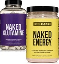 NAKED Vegan Energizing Muscle Recovery Bundle Fruit Punch Energy y 240 L-Glutamine Capsules, 1000mg
