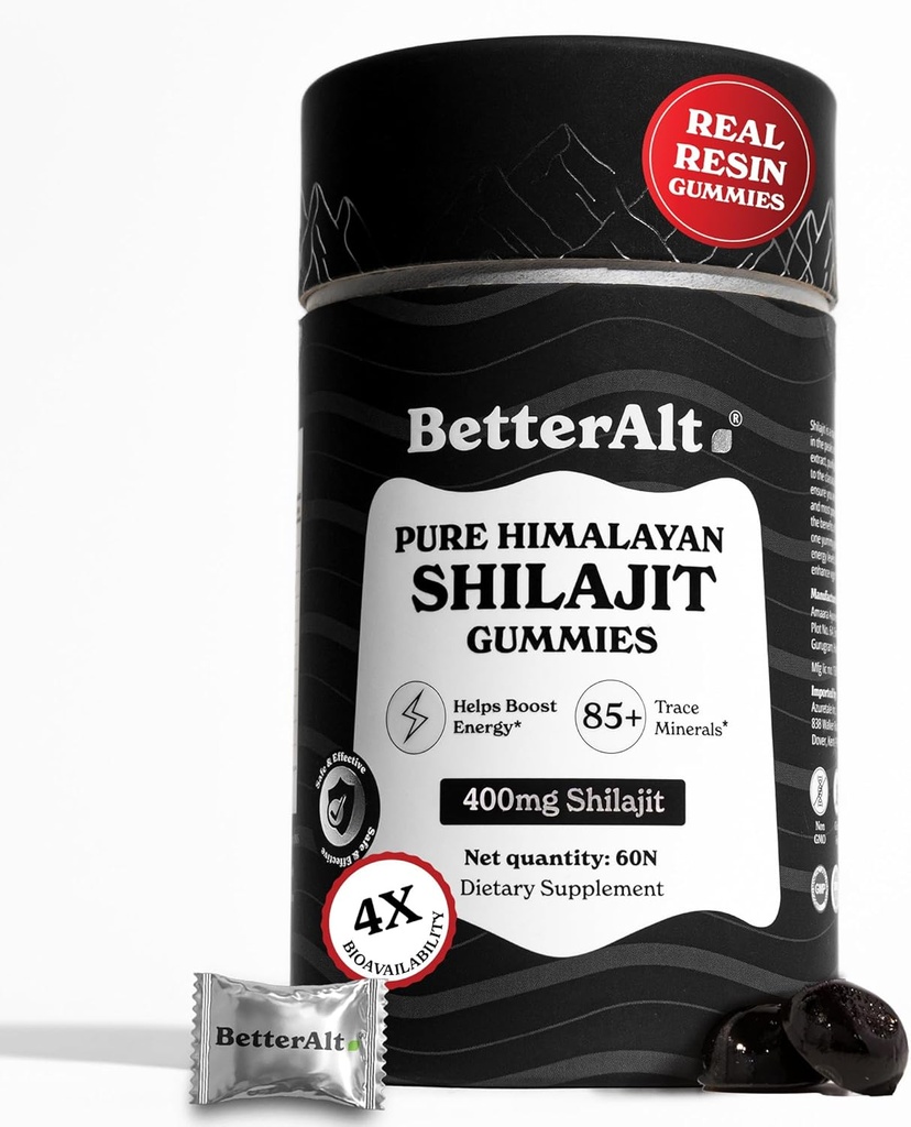 Lepšie Alt Pure Himalayan Shilajit Gummies s 100% Shilajit 
