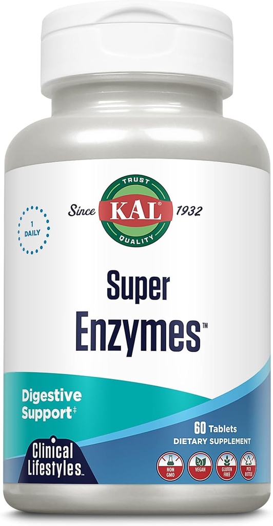 Kal Super Enzymes -tabletit, 60