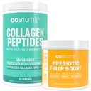 GOBIOTIX Fiber & Collagen Bundle: Hair, Skin, Gut Support - 30 Servings Collagen, 35 Servings Fiber