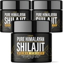(3 balenie) Shilajit Pure Himalayan Organic Resin - Natural Authentic Lab Tested Formula pre mužov, ženy - žiadne ťažké kovy - 600mg Max sila s 85+ Stopové minerály Golden Grade Shilajit Supplement