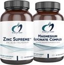 Egészségügyi tervezések Magnézium Glicinate Complex (60 kapszula) & Cink Supreme (90 kapszula) - Magas abszorpció Magnézium Cink Bisglicinate Chelate és az Immun Support kofaktorai