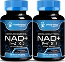 טוב LABSRX NAD תוסף, 1500 מ"ג - Liposomal NAD+ תוספת עם Resveratrol, NAD Plus Boosting - תמיכה בריאות סלולרית, Stamina & בריאות Aging - Ultra Power כמוסות, ארה"ב Made - 2 Pack