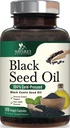 Un bool negre Seigels 1000mmg - Premiuma Sativa Blackseed, Pure Natural Black Cumin Seked i antioxidant per la implementació de la pell i l'Imune - No GMO, Ampollad a EUA suplementari - 120 Softlis
