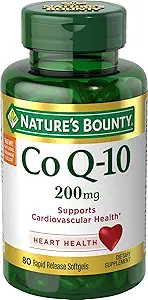 Nature's Bounty Co Q-10 200 mg Rapid Release Softgels Supports Cadiovascular Health 80 Ea (Pack of 4)