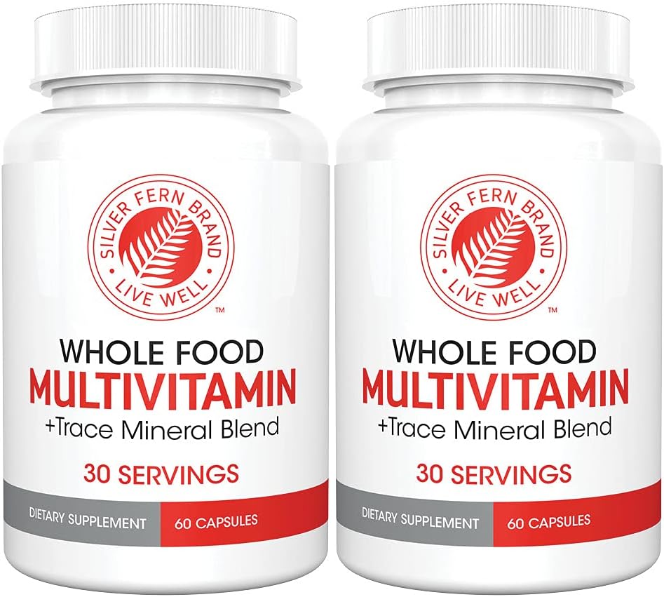 Silver Farge Daily Multitaminal w/Tray Minerund suplementari - 2 ampamples - 60 Vegicaps - 60 Days - Natural, no-GMO, Vegan, Multivitamin per a Men & Dones - Zero Syptics