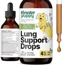 Forever Puppy Lung Support Drops for Dogs - Suplementy zdrowia oddechowego - Mullein Leaf & Echinacea Herb dla płuc - Liquid Dog Vitamin and Supplements - Cukier & Alkohol-Free Tincture - 4 fl oz