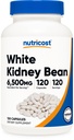 Nutricost White Kidney Bean Extract 120 Capsules for 120 Servings Per Bottle - Vegetarian Caps, Gluten Free and GMO Free