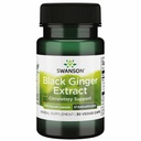 Swanson Black Ginger Extract - Promotes Healthy Blood Circulation and Physical Vigor - May Aid Heart Health, Muscle Tissue, and Wellbeing - (30 Veggie Capsules, 100mg Each) 1 Pack