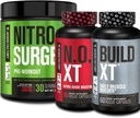 Jacked Factory Nitrosurge Pre Workout, N.O. XT Nitric oksigen və Build-XT Daily Muscle Builder Paket