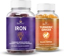 Be Live Iron and Turmeric for Blood Oxygen, Energy, Immune Support, Skin saudable e apoio á mobilidade