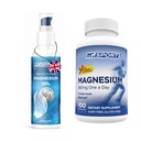 High Absorption Magnesium Supplement (100 Count) and Gel for Leg Cramps and Sore Muscles