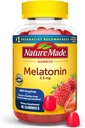 Nature Made Melatonin Gummies 2.5 мг, 100% Drug Free Sleep Aid для дорослих, Melatonin Supplement 80 граф, 80 день постачання