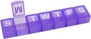 EZY DOSE Weekly (7-Day) Pill Organer, Medicine Planner, ויטמין Storage Box, Convenient and Easy to Use, Medium Compartments, Case for Supplements and Fish Oils, Travel Friendly, Purple, BPA Free