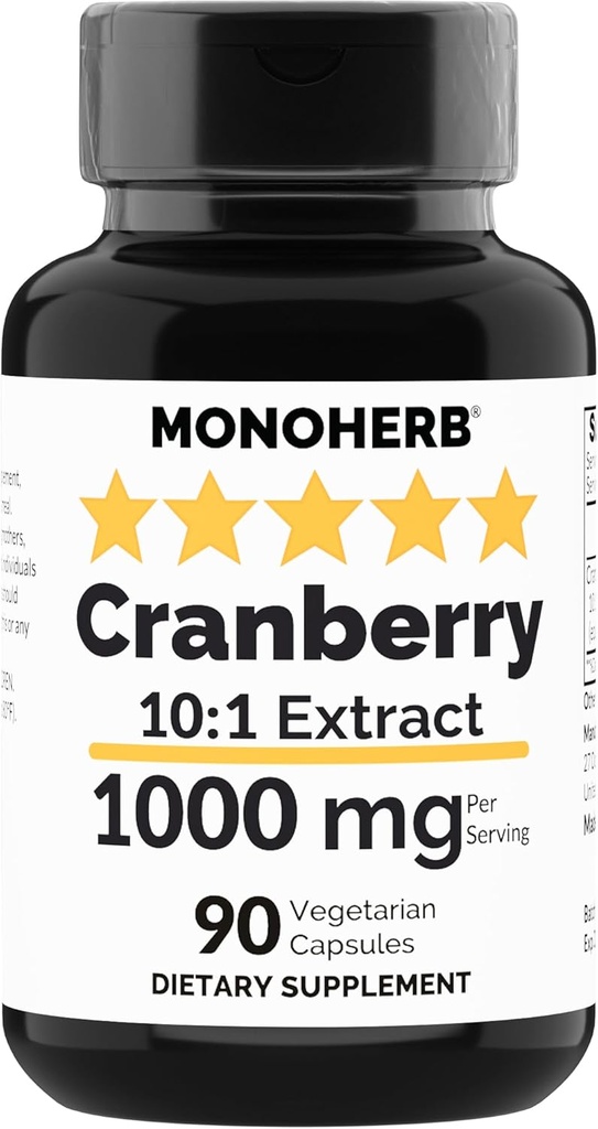 MONOHERB Cranberry 提取 1 000毫克 - 90 个蔬菜卡普尔