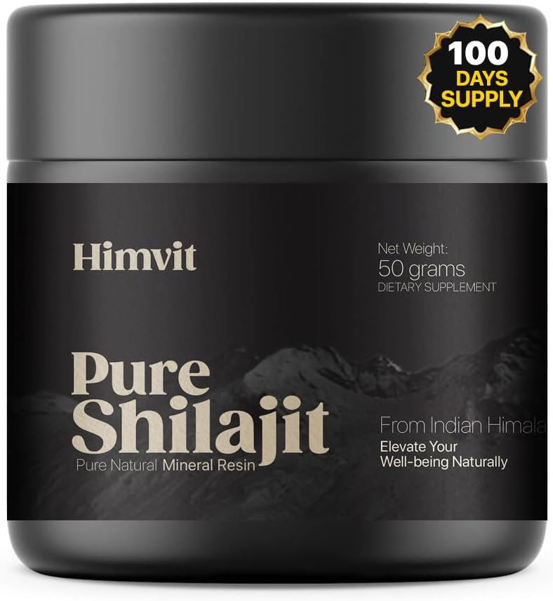Puro Himalayan Orgánica Shilajit Resin with Lab Report Super high Potency for Men &amp; Women Fulvic Acid &quot; Trace Minerals Humic Acid Supplement Resin durable Supports Energy, Metabolism &amp; Immunity habit 50 Grams