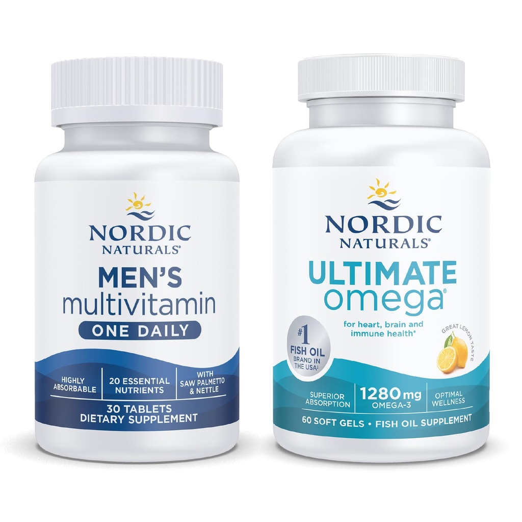 Nordic Naturals Starter Pack - Men's Multivitamin One Daily, Ultimate Omega